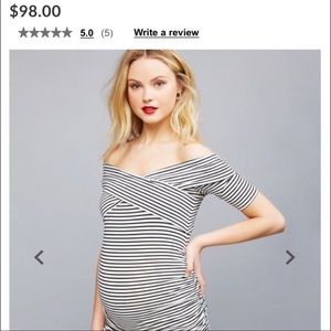 Pea in the Pod ruched maternity dress